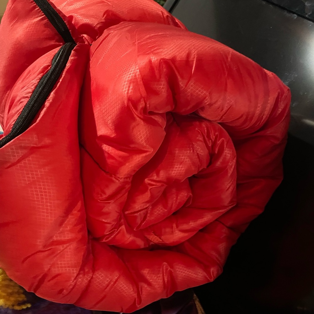 Red Quilted Sleeping Bag